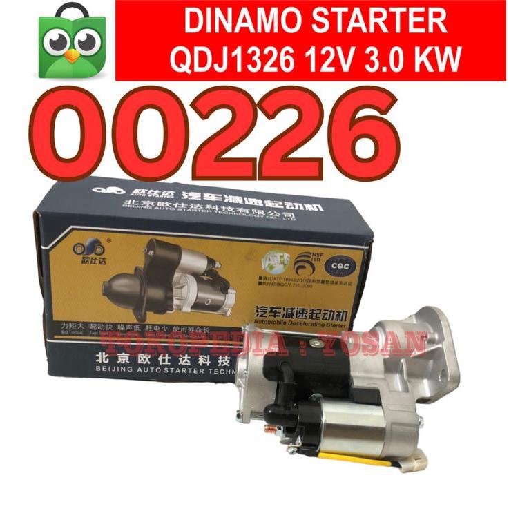 Dinamo Starter Isuzu 4Jb1T 4Jb1 Qdj1326 12V 3.0 Kw