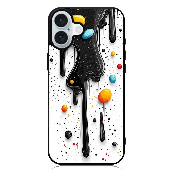 Cosmic Drip – Planets on White CN0135 Casing Custom iPhone 17 16 16e 15 14 13 12 11 Pro Max Plus Air