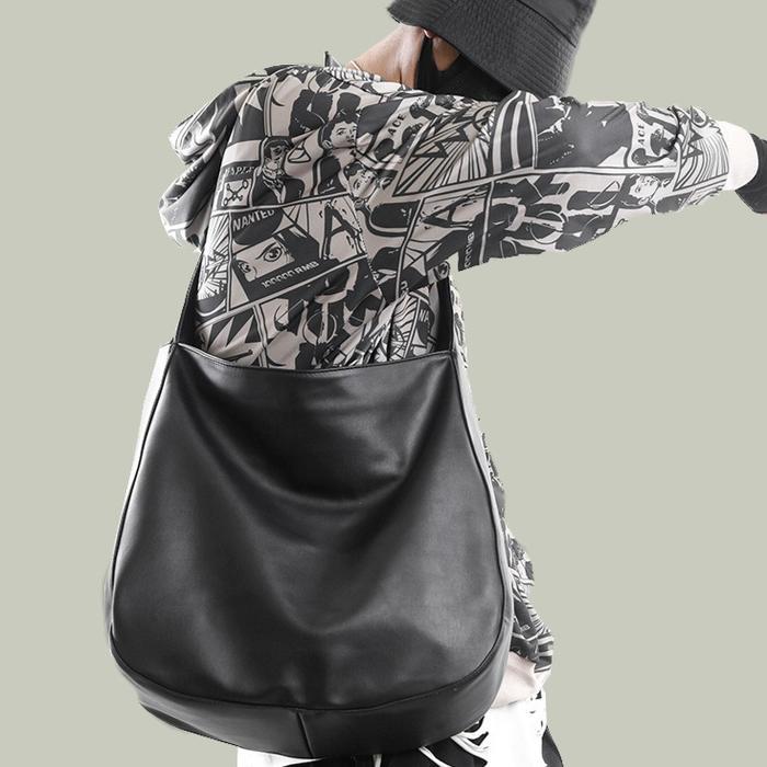 zzaj- Tas Selempang Kulit Pria Tas Kulit Pria Tote Bag Kulit Celcius Hitam