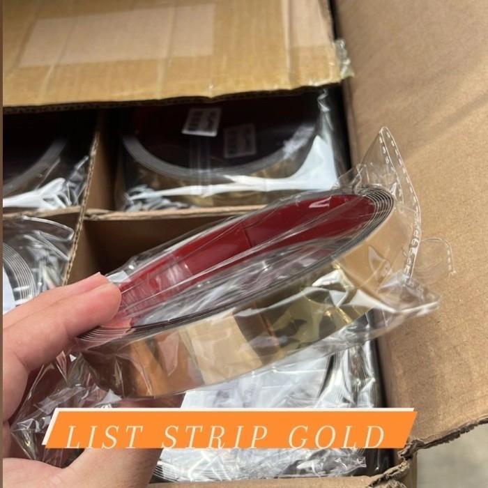 List Plat Strip Mirror Gold Stainless Steel List Plat Gold Gulungan