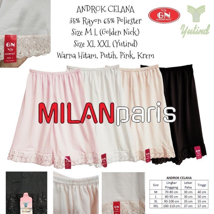 eyys- Golden Nick / Yutind - Androk Pendek / Dalaman Celana Wanita / Under Rok