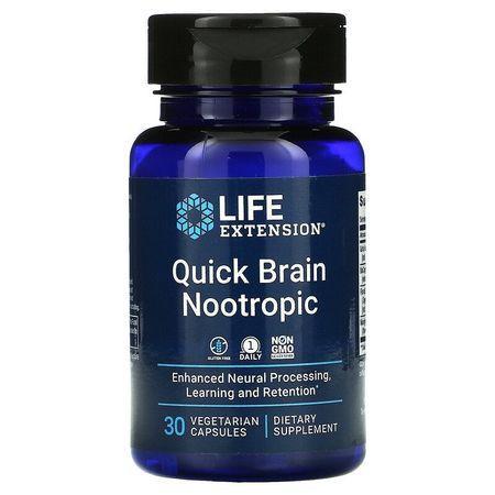 Life Extension Quick Brain Nootropic 30 Veg Caps
