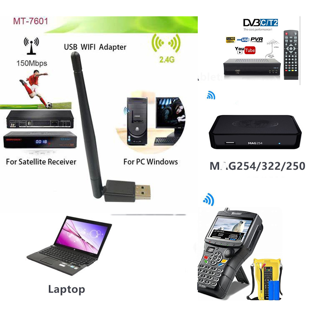 mtk7601 USB WIFI For vf9930 kpt satlink satellite finders GTMEDIA v7 Golden V8 MAG250 set top box