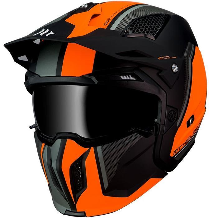 MT Streetfighter SV Twin C4 Matt Orange Modular Helmet