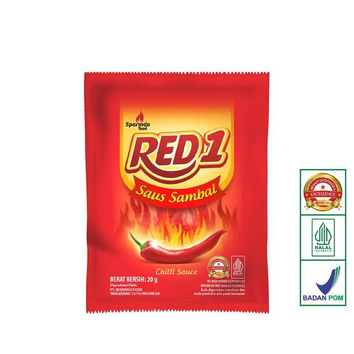 RED1 Saus Sambal 20gram (10 sachet x 20 gram) - Chilli Sauce
