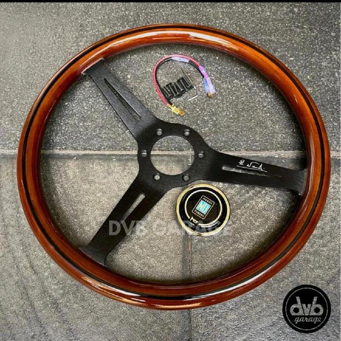 Baru Stir Nardi Wood Classic 14" Premium - Steering Wheels Kayu Setir Steer Universal Ori Berquality