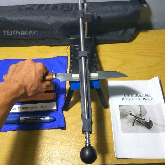 Alat Bantu Mengasah Pisau Sudut Asah Stabil + 4 Batu Pengasah Original