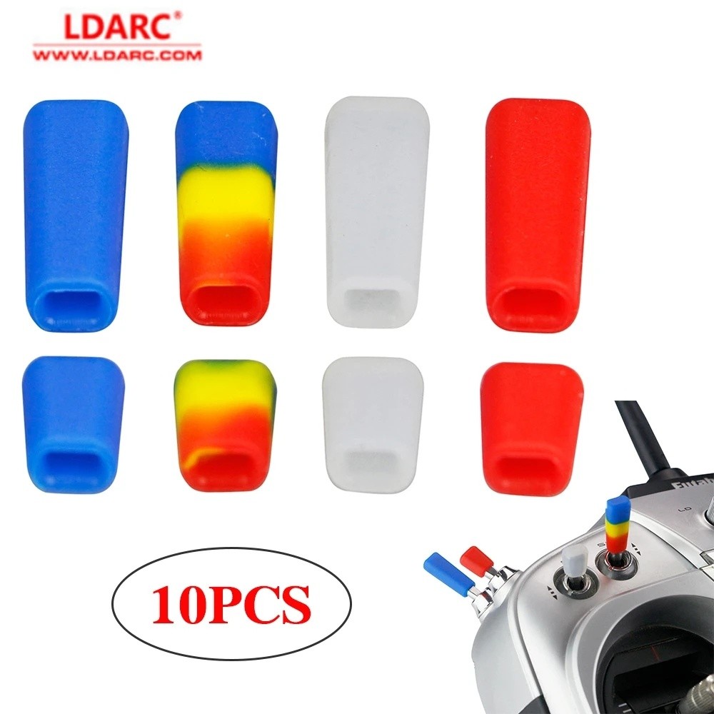 10Pcs Ldarc Non-Slip Remote Control Switch Protection Sleeve Silicone Cover Flysky Jr Futaba Frsky