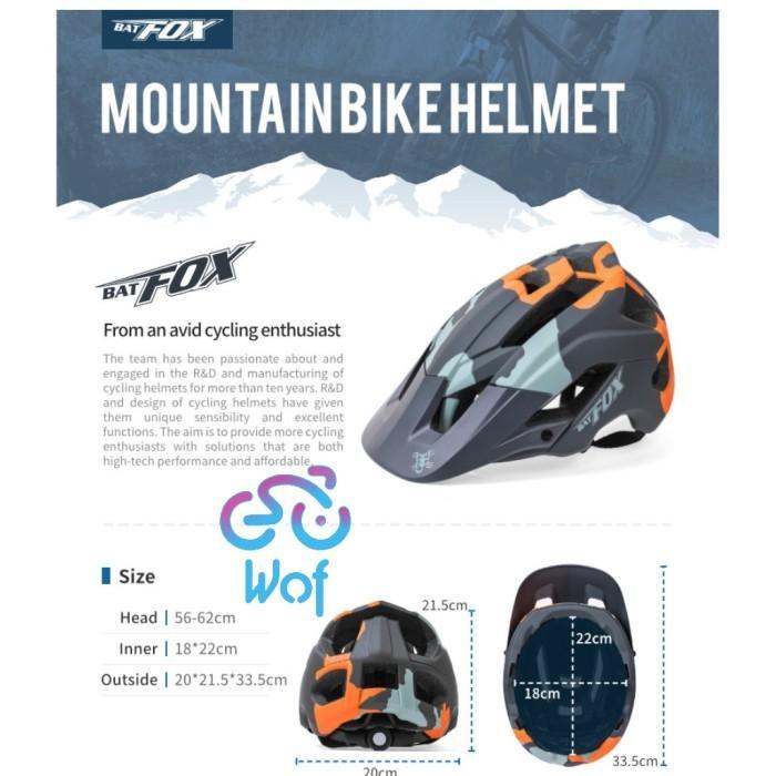 BATFOX F661 Helm Sepeda Gunung XC AM Enduro MTB Downhill Helmet Bike