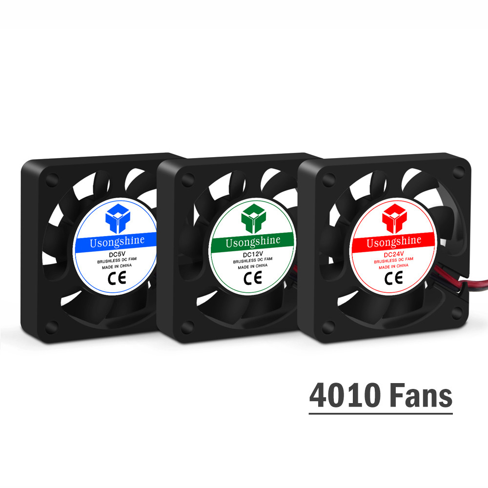 FLASH SALE    10PCS 4010 5V & 12V & 24V Pendingin Turbo Fan Brushless 3D Bagian Printer 2Pin Untuk E