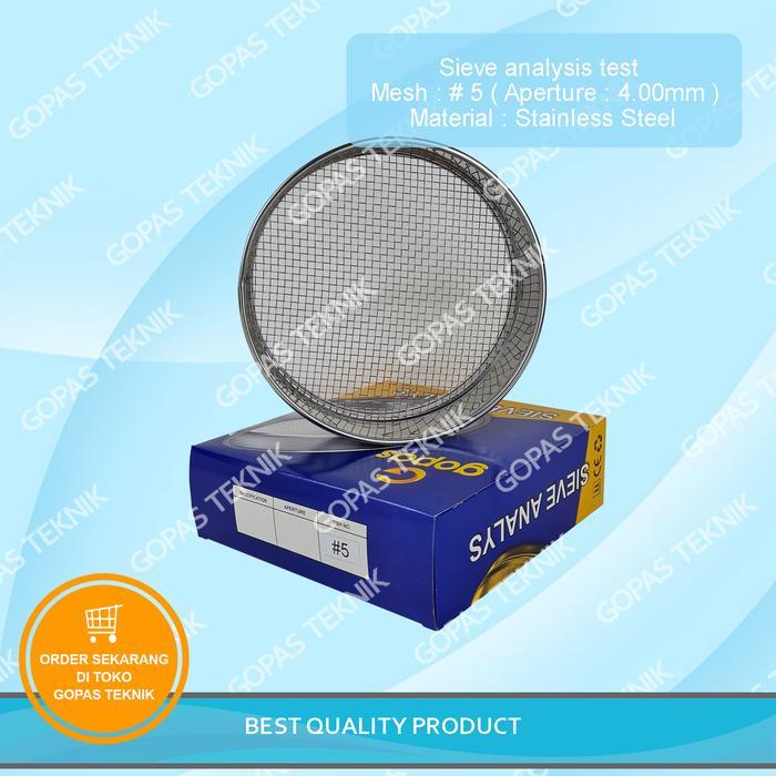 Terlaris Sieve Ayakan Mesh 5, Test Sieve Mesh # 5, Aperture : 4.00 mm SALE
