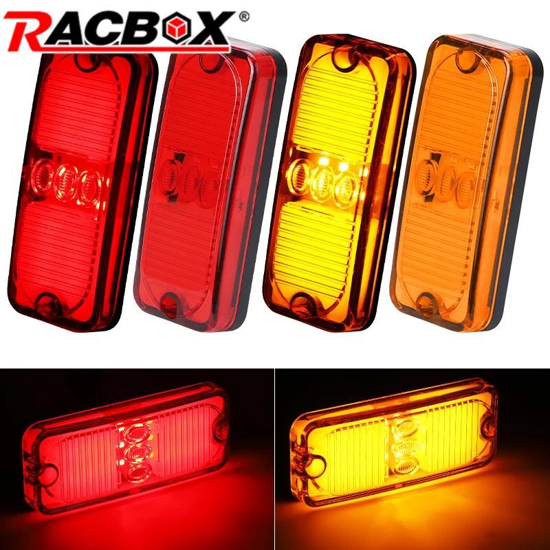 2/4PCS Side Clearance Marker Lamp Warning Lights LED Side Marker Lamp Red Yellow For Trailer Truck