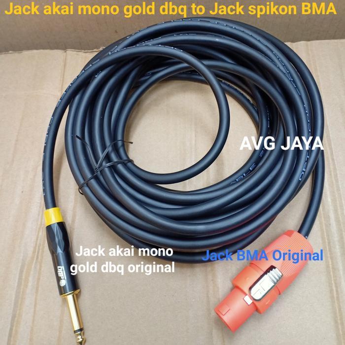 BERKUALITAS KABEL AUDIO SPEAKER JACK AKAI TO SPIKON
