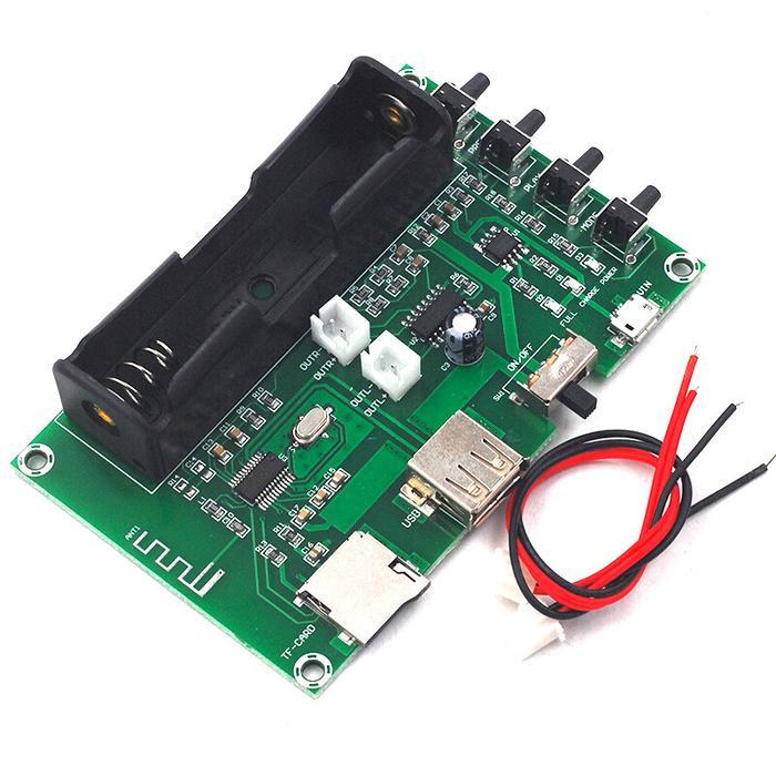 BERKUALITAS XH-A150 Bluetooth Amplifier Board 2x5W Dengan Box Baterai 18650 USB TF