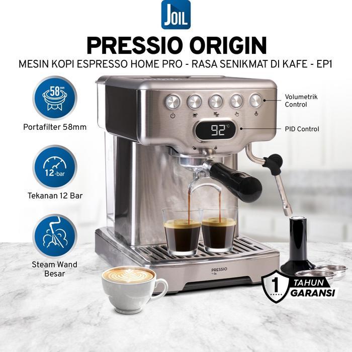 Joil Pressio Origin Mesin Kopi Espresso Machine Rumahan Brewing Pressure 12 Bar - EP1