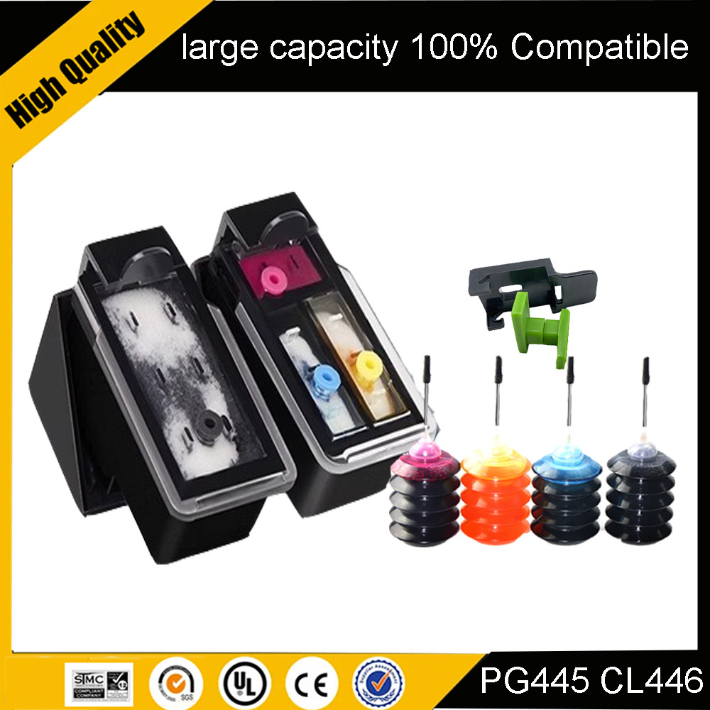 Compatible Refill Ink Cartridge PG 445 CL 446 XL PG-445 PG445 CL446 For Canon Pixma MG2440, MG2540,