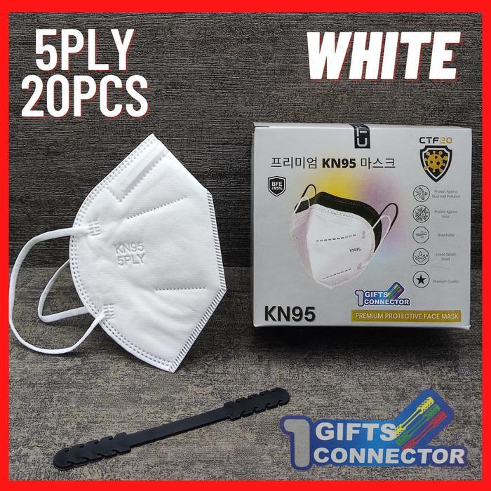 King Mask KN95 Masker KN95 5 Lapis Medis Putih KN95 5 Ply Medis Kemenkes KN 95 5Ply KN CTF WHITE