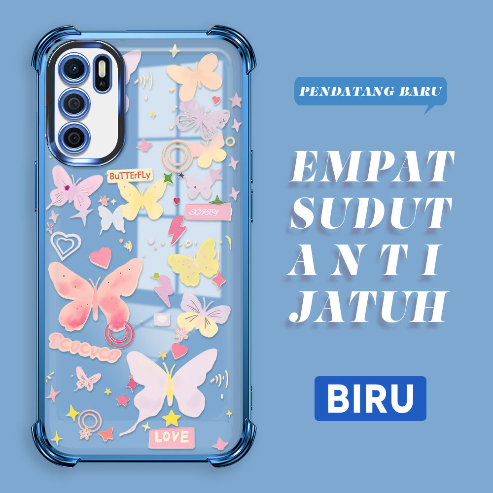 Casing HP Softcase Bening Transparan Anti Jatuh Pelindung Kartun Lucu Untuk OPPO A16 A16S A54S Ready