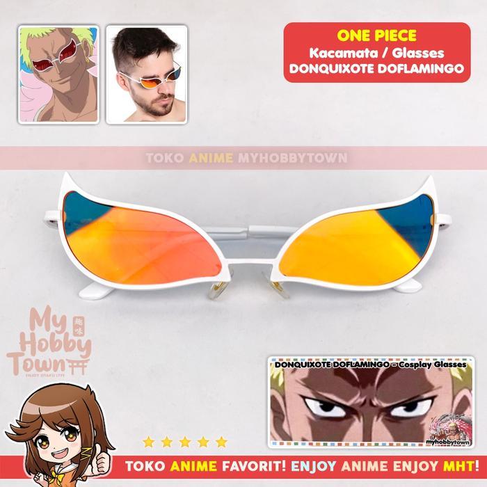 Kacamata Donquiote Doflamingo One Piece Kostum Cosplay Anime