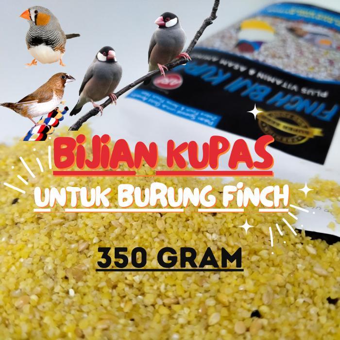 Pakan Burung Finch Tanpa Kulit 350 Gram untuk Zebra Finch dan Emprit Jepang