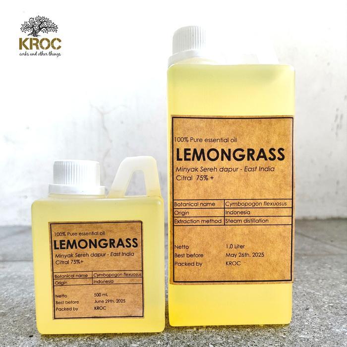 Essential oil lemongrass minyak sereh dapur jenis Flexuosus Citral 75+ Promo 15%