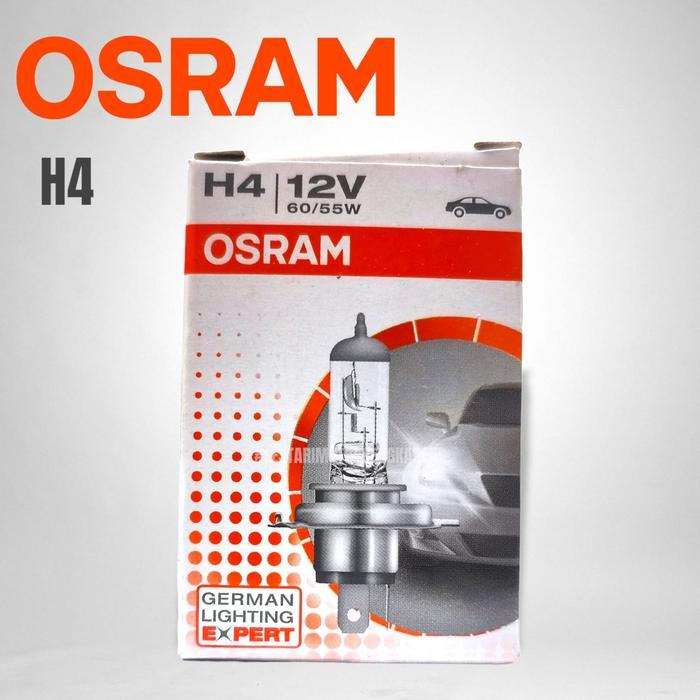 Lampu Bohlam Depan Besar Mobil Halogen Bulb H4 Osram 12V 60/55W Asli