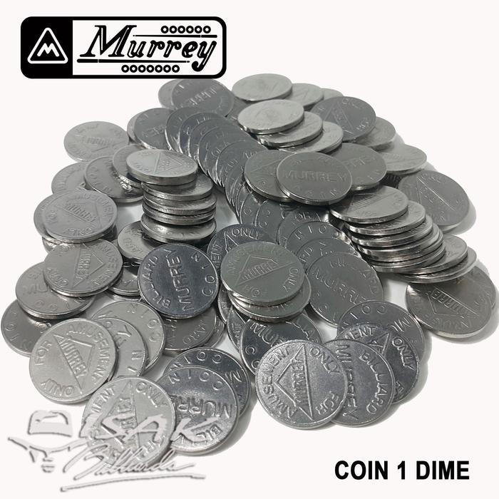 Coin 1-Dime Murrey - 17.9 Mm - (1 Pak = 50 Buah) - Billiard Biliar Diskon 80%