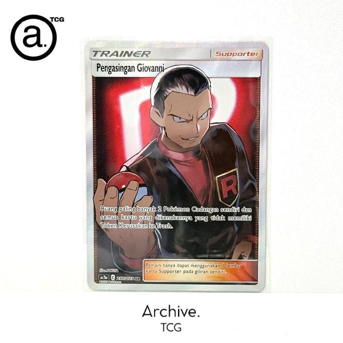 Pengasingan Giovanni SR (257/205) Pokemon Indonesia ~ Koleksi TAG TEAM (Set A) AC3A