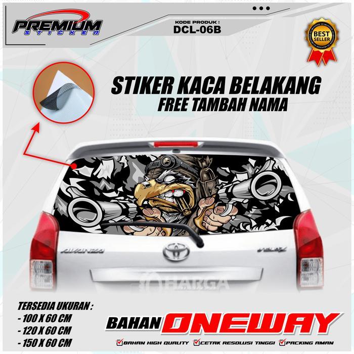 STIKER KACA MOBIL BELAKANG ONEWAY / STIKER VARIASI KACA MOBIL BELAKANG MOTIF KEREN / DCL06