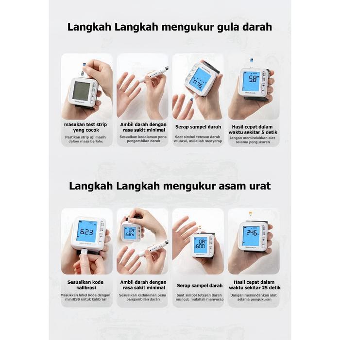 Tensimeter Digital Pergelangan Tangan 3 In 1 Sinocare Alat Cek Gula Darah Alat Cek Gula Darah