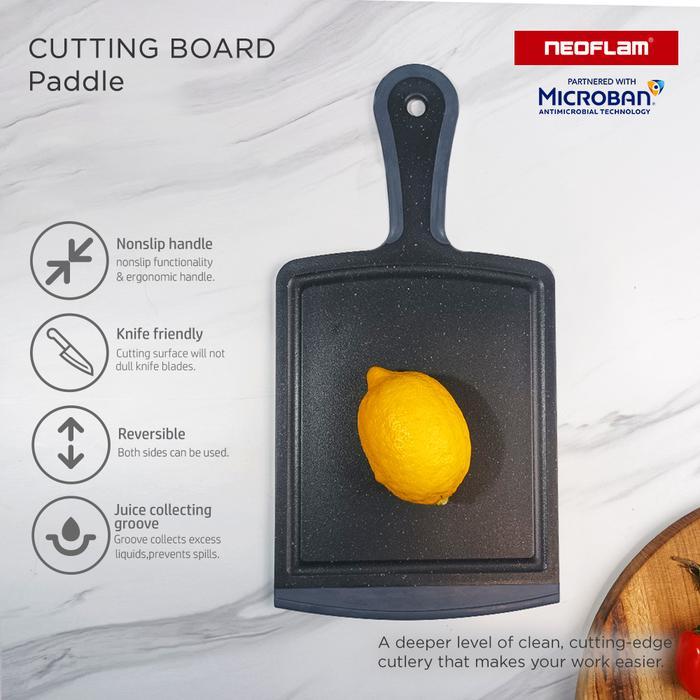 NEOFLAM Cutting Board Talenan Anti Bakteri Non-Slip Handle Dishwasher Safe