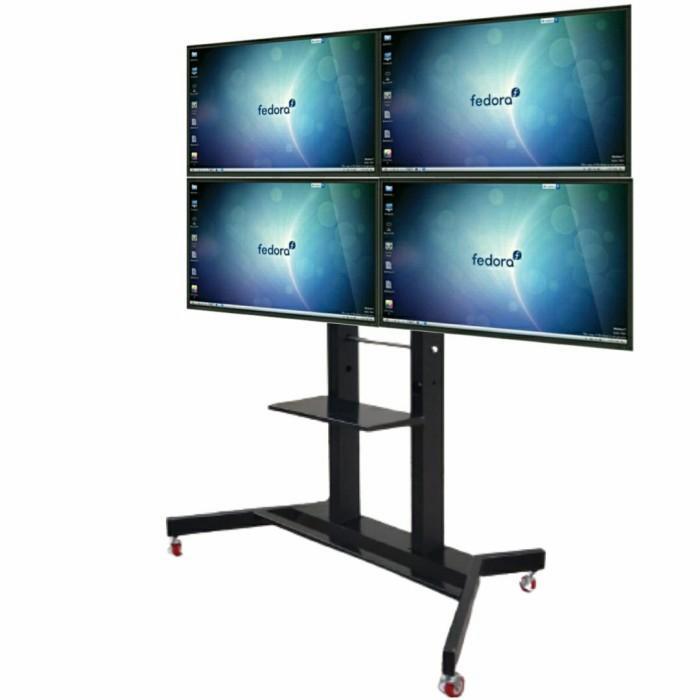 Bracket TV Standing 19 24 32 40 inch, 4 Layar TV Xtra Durable Stand TV - 2TV A-B (65")