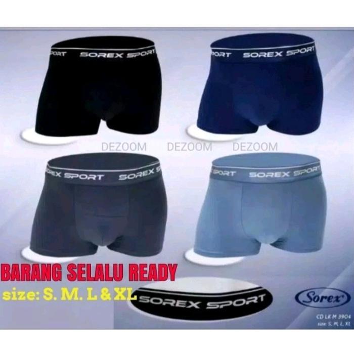 SUITNES Cd Celana Dalam BOXER Pria Sorex 3904 Bahan Spandex Super Soft Tipis Lembut Melar Cowok