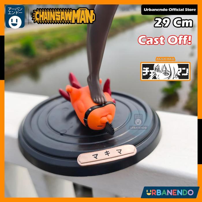 READY [URBANENDO] Action Figure Makima Chainsawman 29Cm Denji Statue Pajangan Mainan