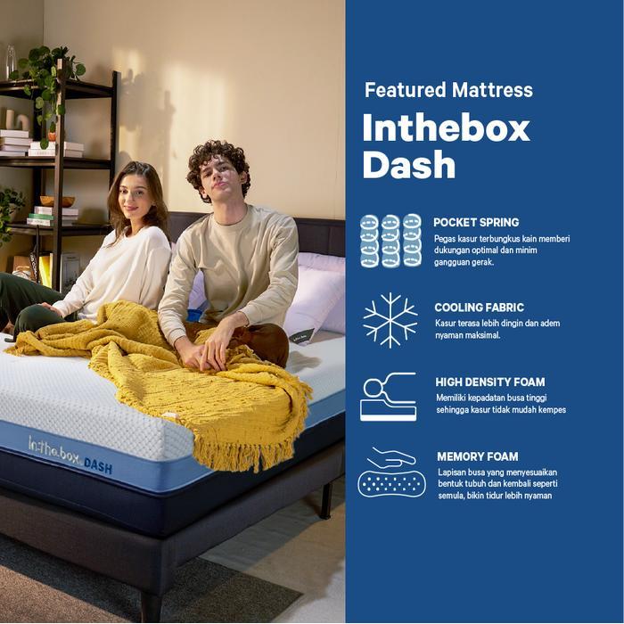 Kasur Spring Bed Extra Cool Fabric Orthopedic In The Box Dash - Free Bantal