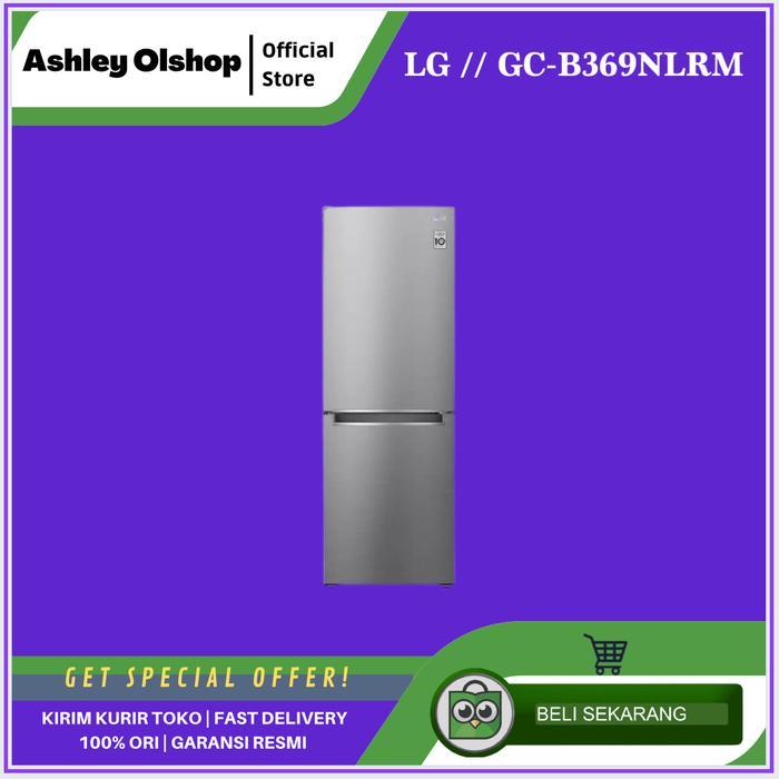 Kulkas Freezer Bawah LG GC-B369NLRM 355L Kulkas Bottom Freezer LG 355L
