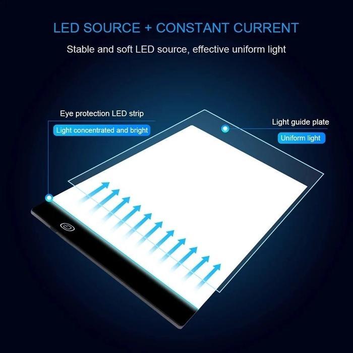 KUGOO A3/A4 LED Drawing Tracing Board Drawing Tracing Trace Board Stensil Board Papan Jiplak Gambar