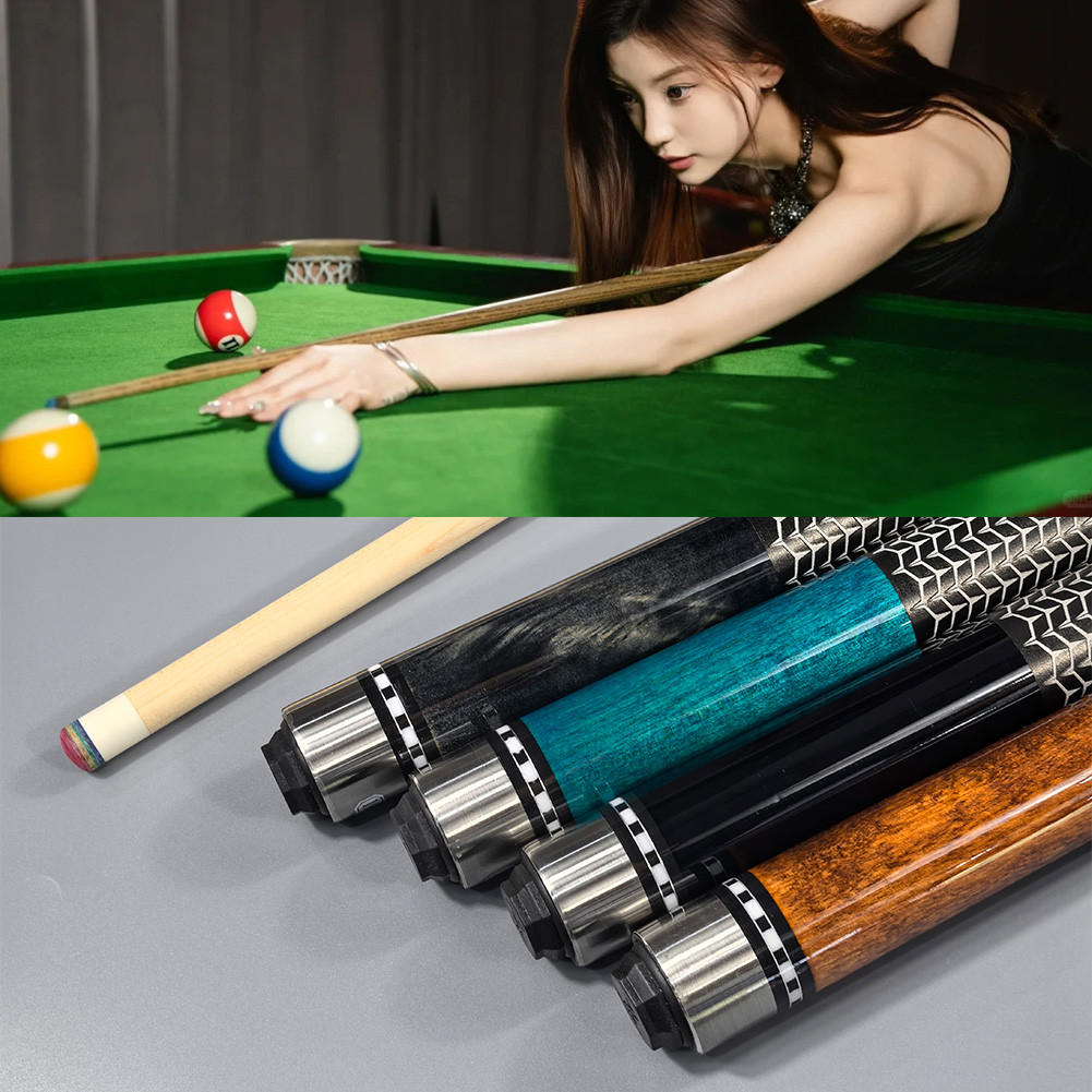 12 Joint Wood Pool Cue Professional Black 8Ball 9Ball Cue Billiard Equipment 1PC 148CM13MM