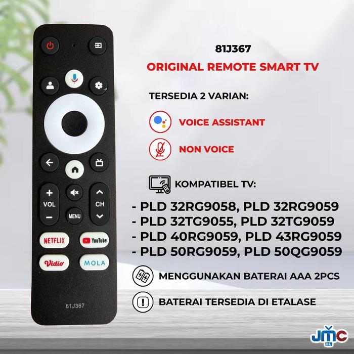 Diskon Remote Android Smart Tv 81J194 81I960 81J273 81J237 81J237M01 81J172 81J208 81J367 Original