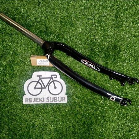 Best Seller Fork Rigid Ring 26 Alloy Disk Brake Cakram Saja Hitam Putih Not Mosso - Hitam Free
