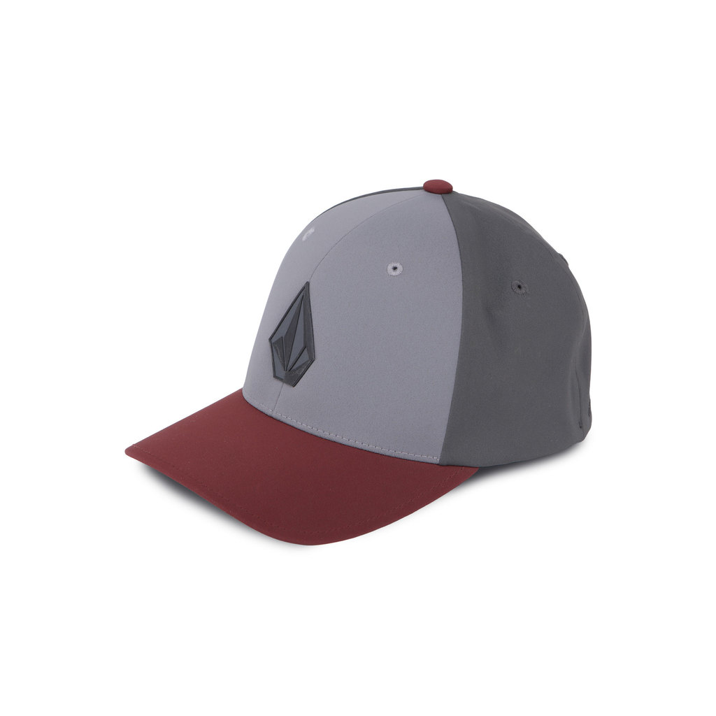 VOLCOM - MCP STONE TECH FLEXFIT DELTA HAT BURGUNDY