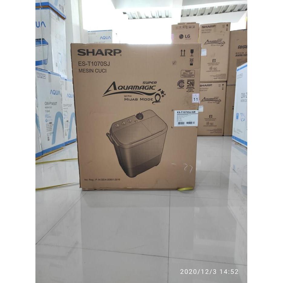MESIN CUCI SHARP EST 1070 10 KG 2 TABUNG 1070 10KG AQUAMAGIC