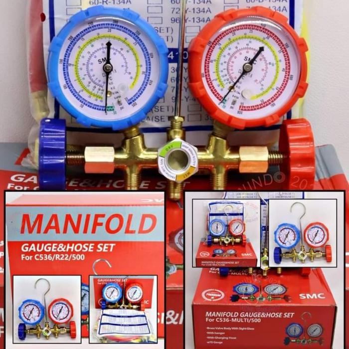 Manifold Dobel Ac R12 R22 R404A R134A Charging Valve Starmec