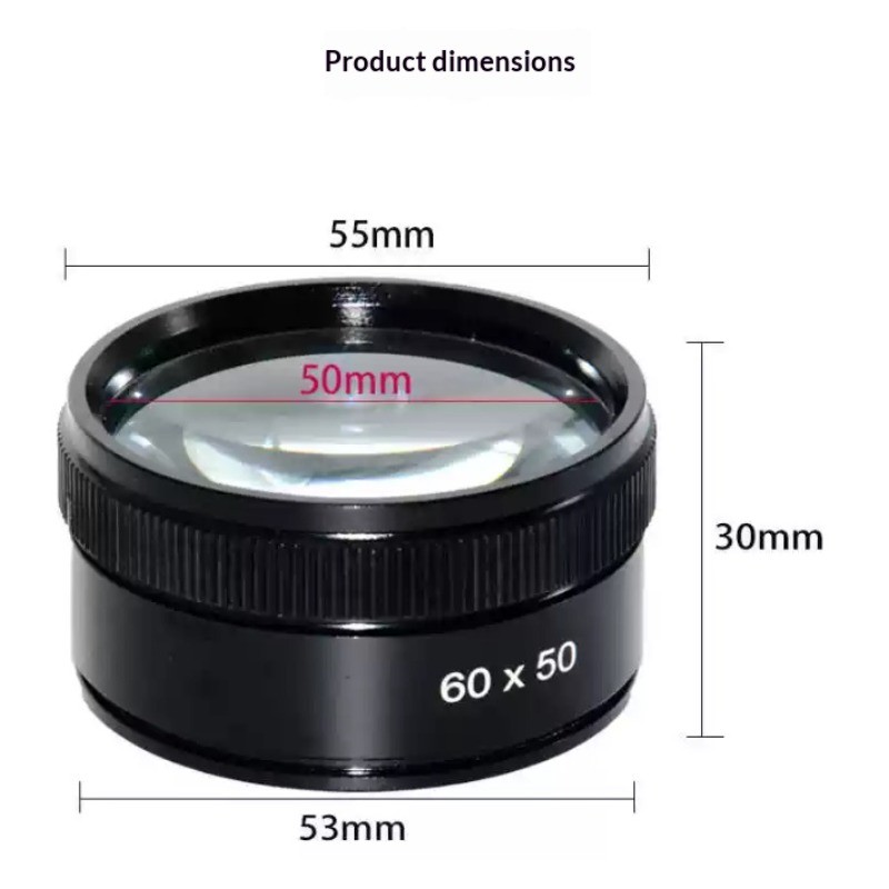 Handheld Magnifying 5x HD Magnifier for Circuit Board Repair Jewelry Sier Identification Stamp