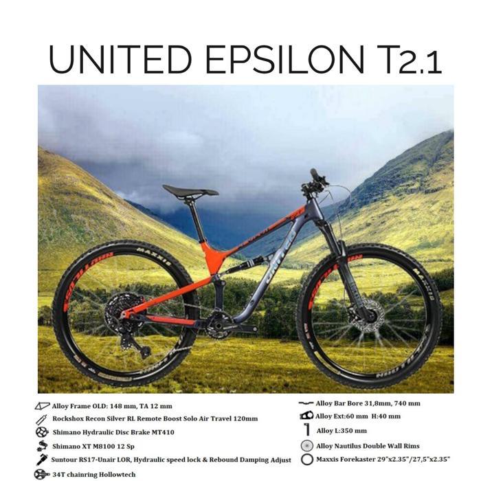 Sepeda Gunung - MTB Bike United Epsilon T 2.1 - Blue / Red