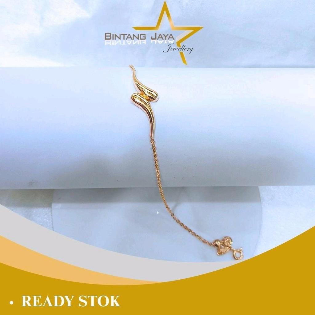 Gelang Emas Rantai Tetes Air Elly Serut - Kadar 16K - Berat 2,15gr - Size 18.4 SERUT - 04/09/26 - (P