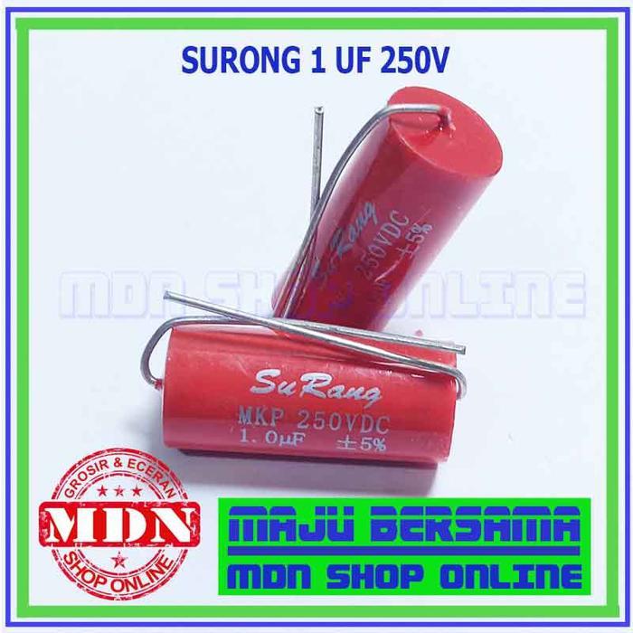 Kapasitor Surong 1 uf 250v - kapasitor audio kualitas bagus