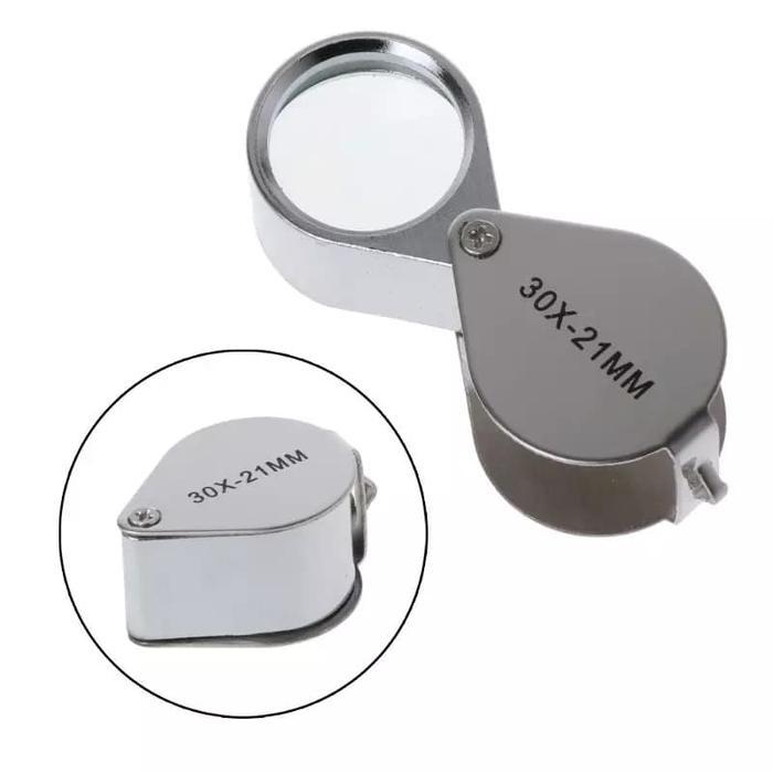 Lup Loupe Geologi Kaca Pembesar Triplet 30X