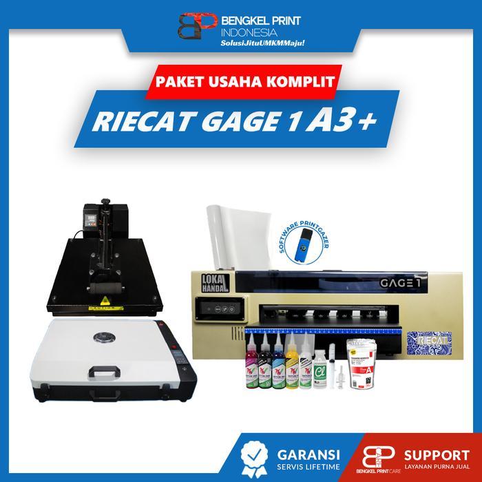Paket Usaha Sablon DTF | Paket Lengkap Mesin Riecat Gage 1 - + PACKING KAYU