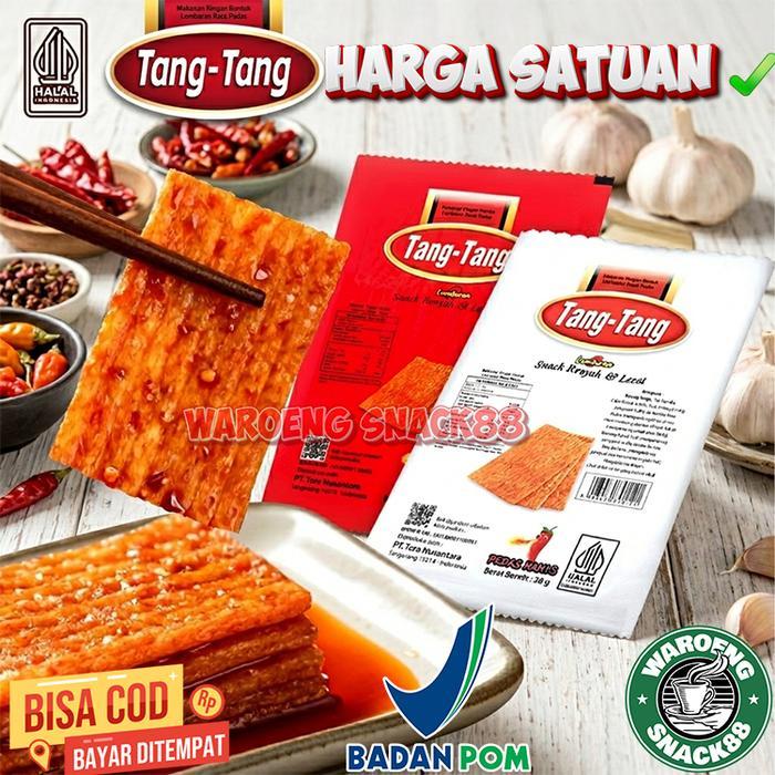 YUMMY Tang Tang Snack Latiao Pedas Manis Super Slice Lembaran Tipis Halal & Sudah BPOM, Cemilan